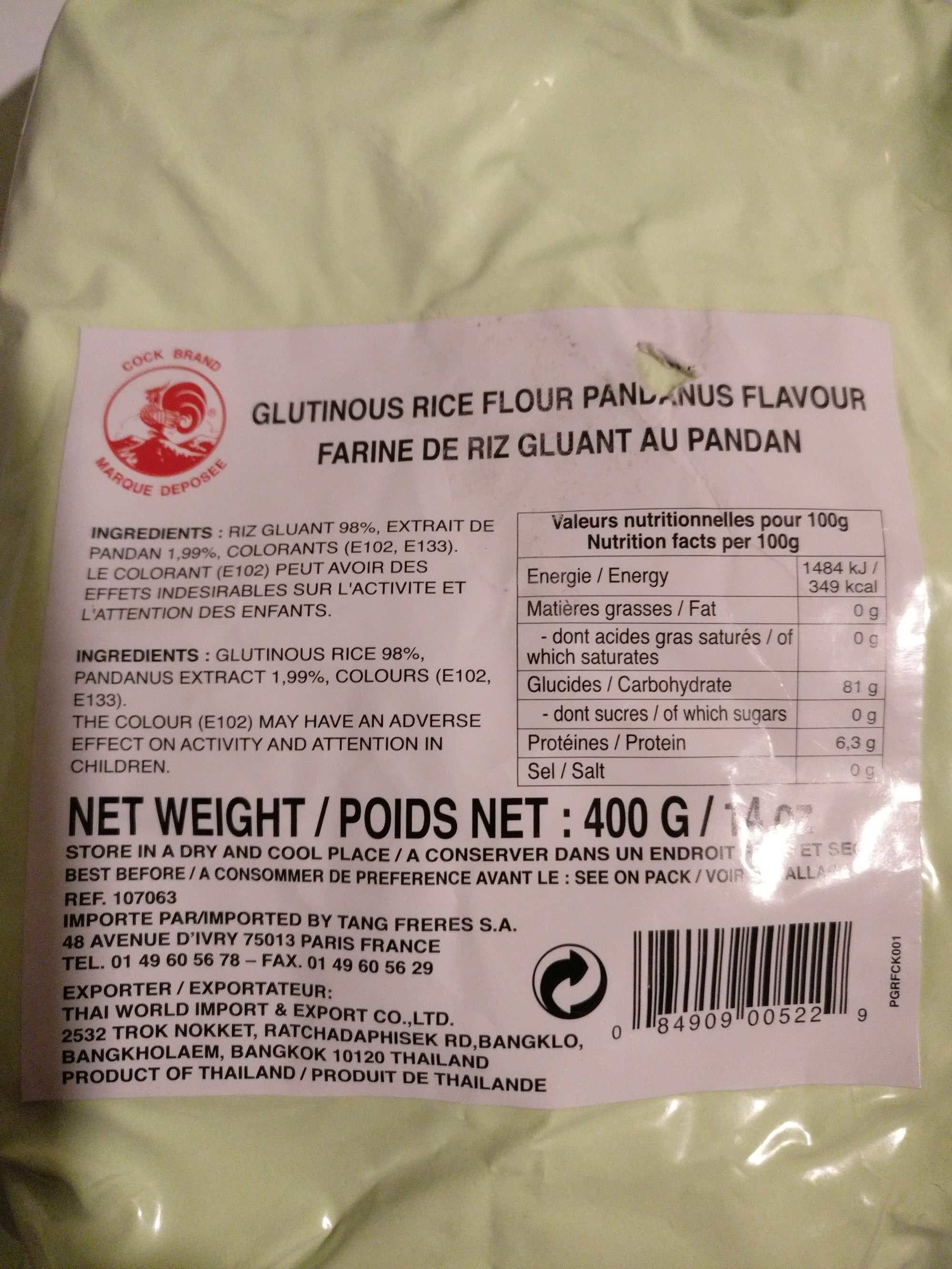 Cock Brand Farine de Riz Gluant au Pandan packshot