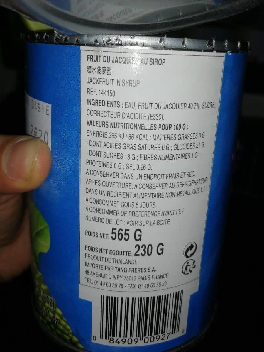 Open Food Facts Fruit Du Jaquier Sirop Cock packshot