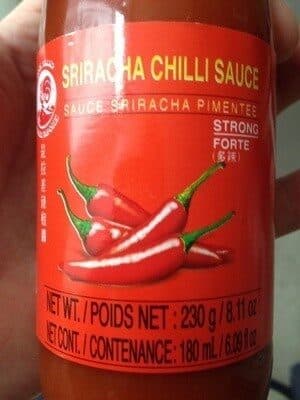 Cock Brand Sriracha chilli sauce packshot