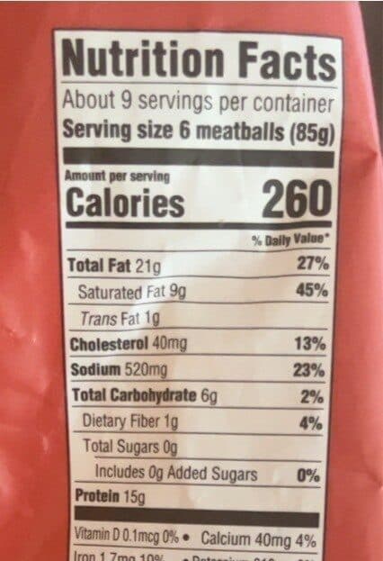 Good & Gather Beef Meatballs packshot