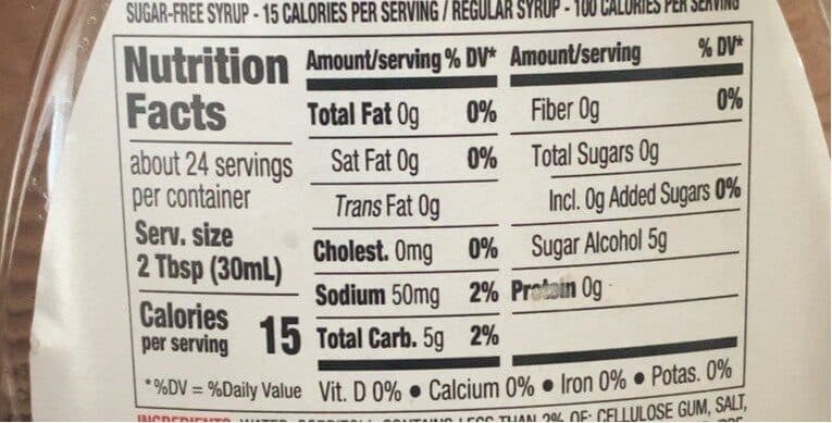 Market Pantry Sugar Free Syrup packshot