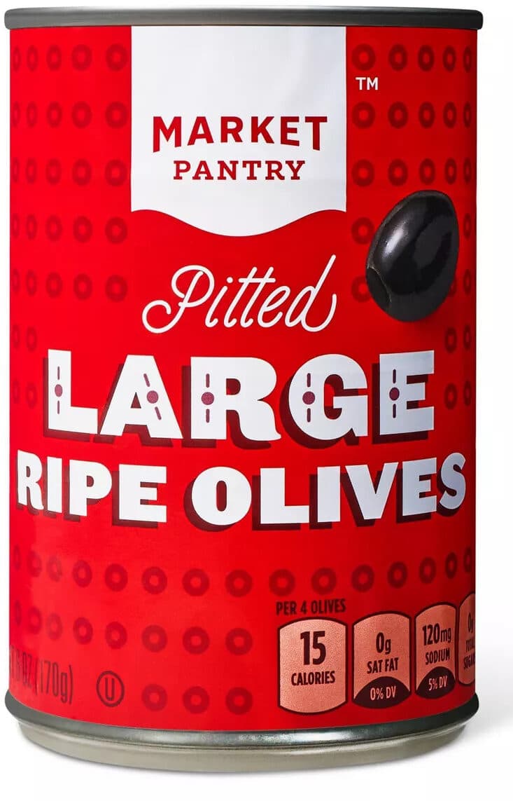 Market Pantry Pitted Large Black Ripe Olives packshot