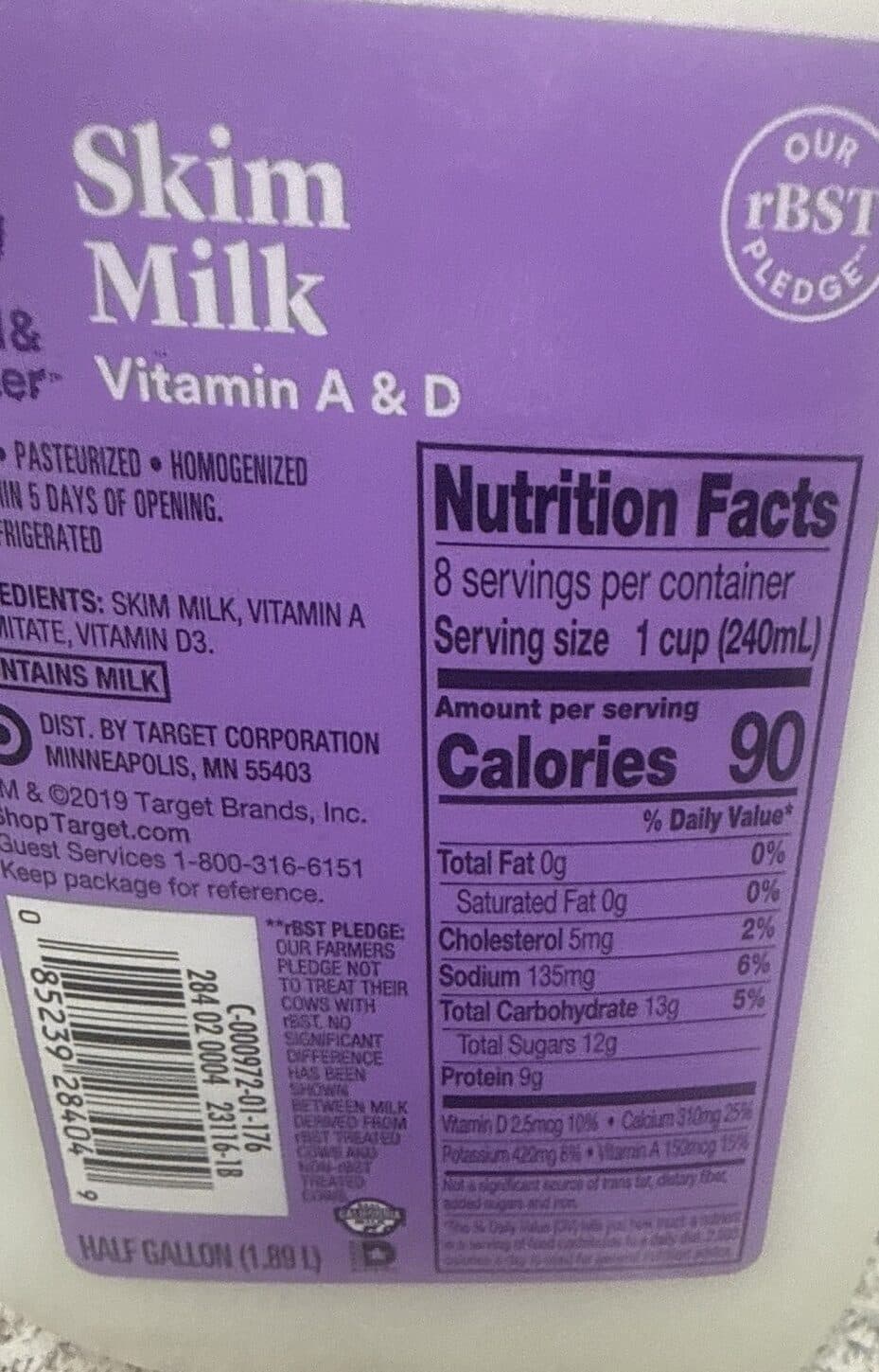Good & Gather Skim Milk packshot