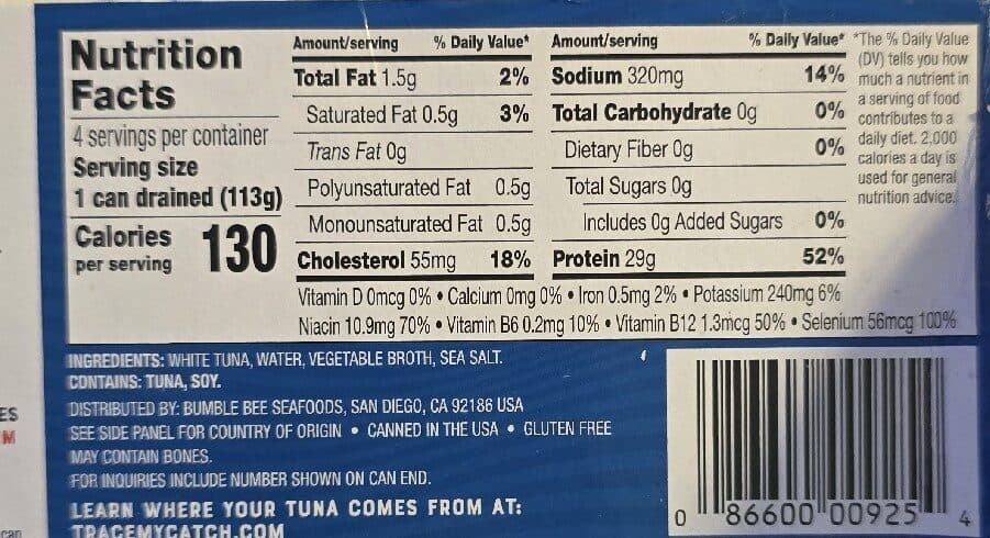 Bumble Bee Solid White Tuna Albacore in Water packshot
