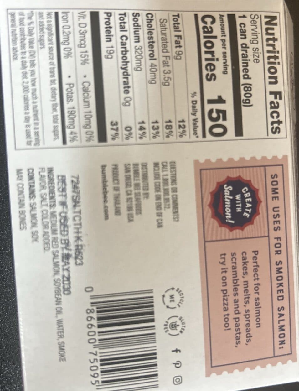 Bumble Bee Smoke Flavored Coho Salmon packshot