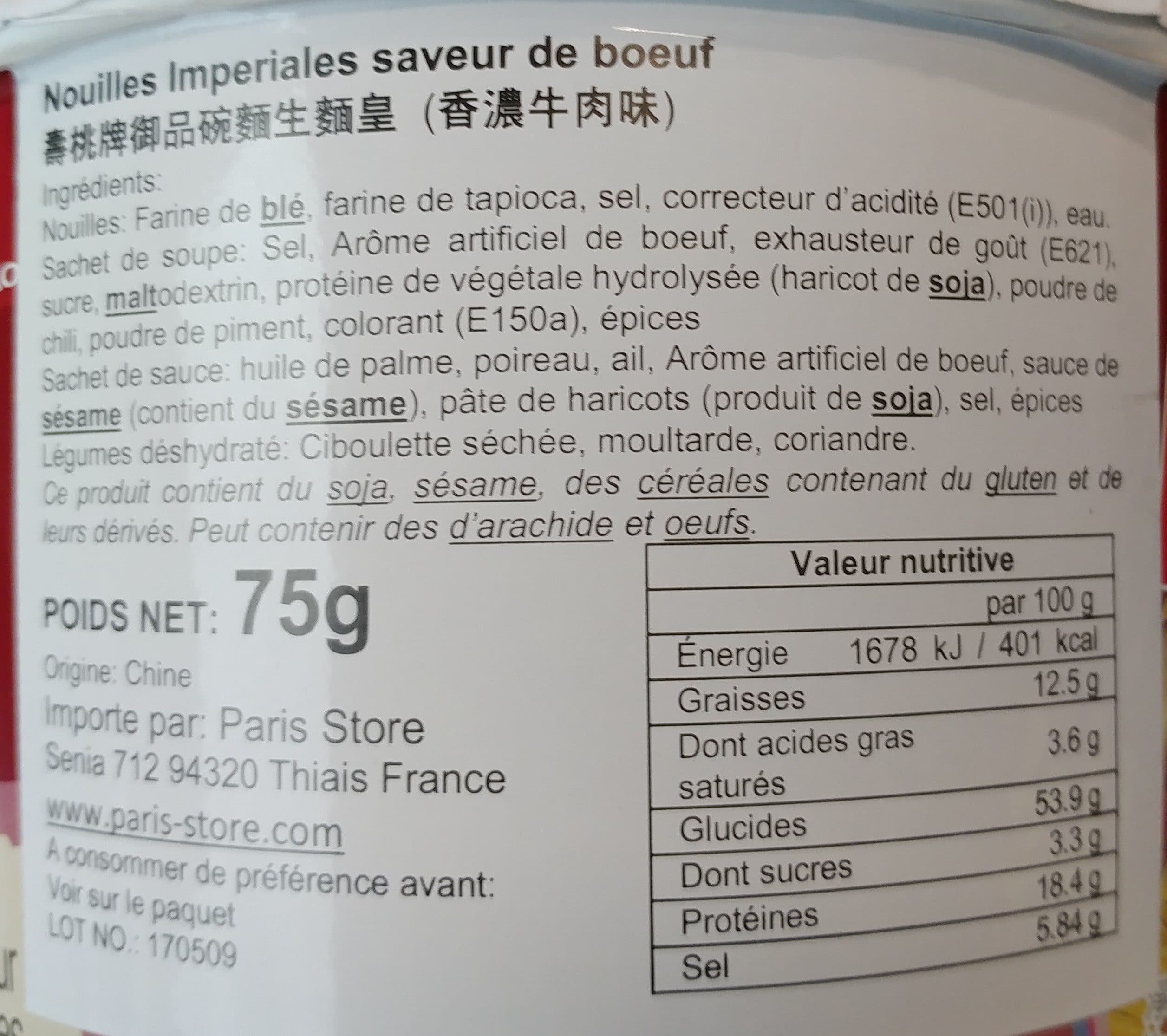 Sau Tao Soupe Boeuf Sau Tao 75G packshot
