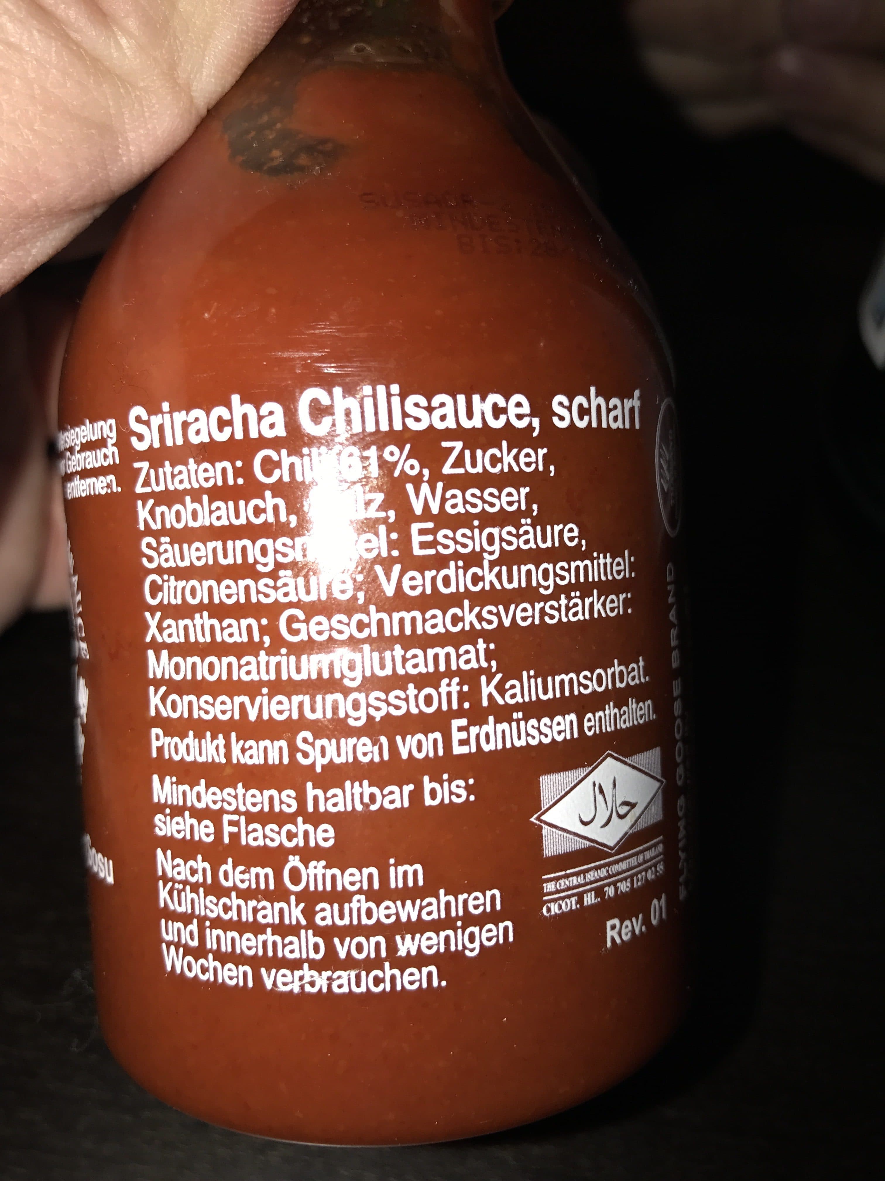 Flying Goose Brand Sriracha Hot Chilli Sauce packshot
