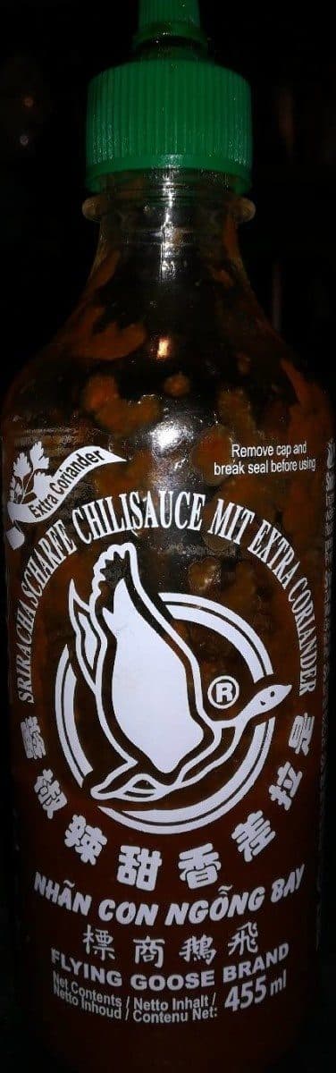 Flying Goose Brand Spiracha scharfe chilisauce packshot