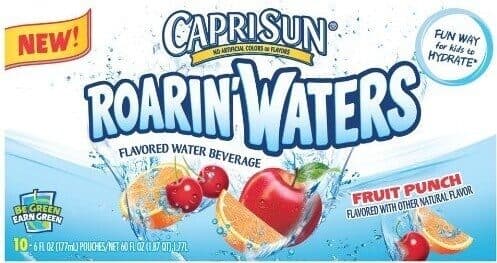 Capri Sun Roarinwaters flavored water beverage packshot