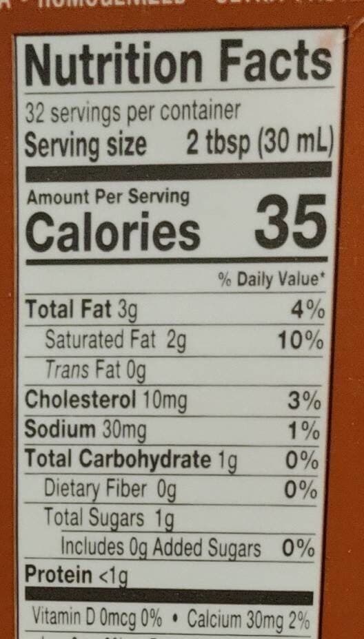 Cream-O-Land Dairy Half &half packshot