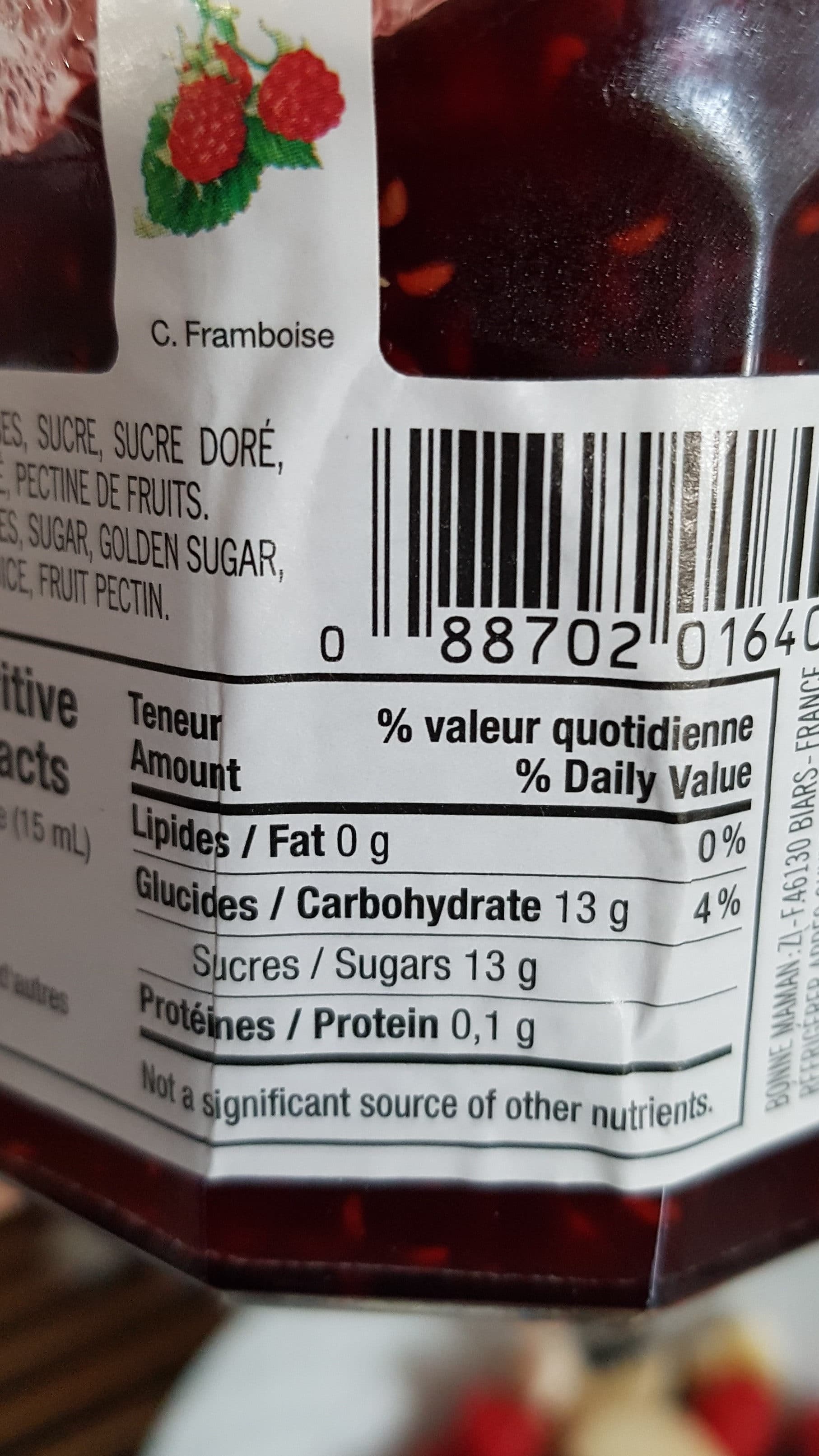 Bonne Maman Raspberry Jam packshot