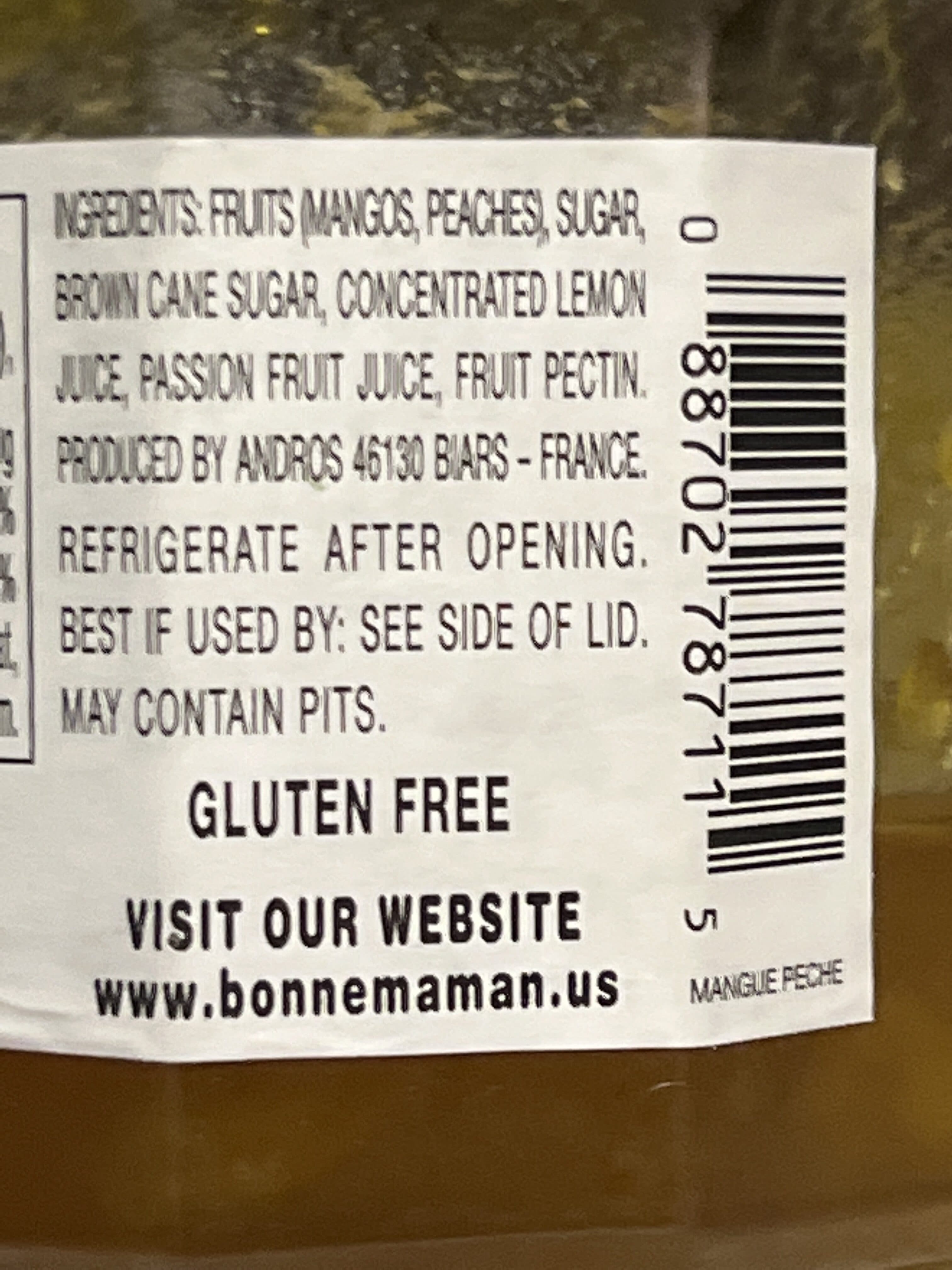 Bonne maman Mango-Peach Preserves, Mango-Peach packshot