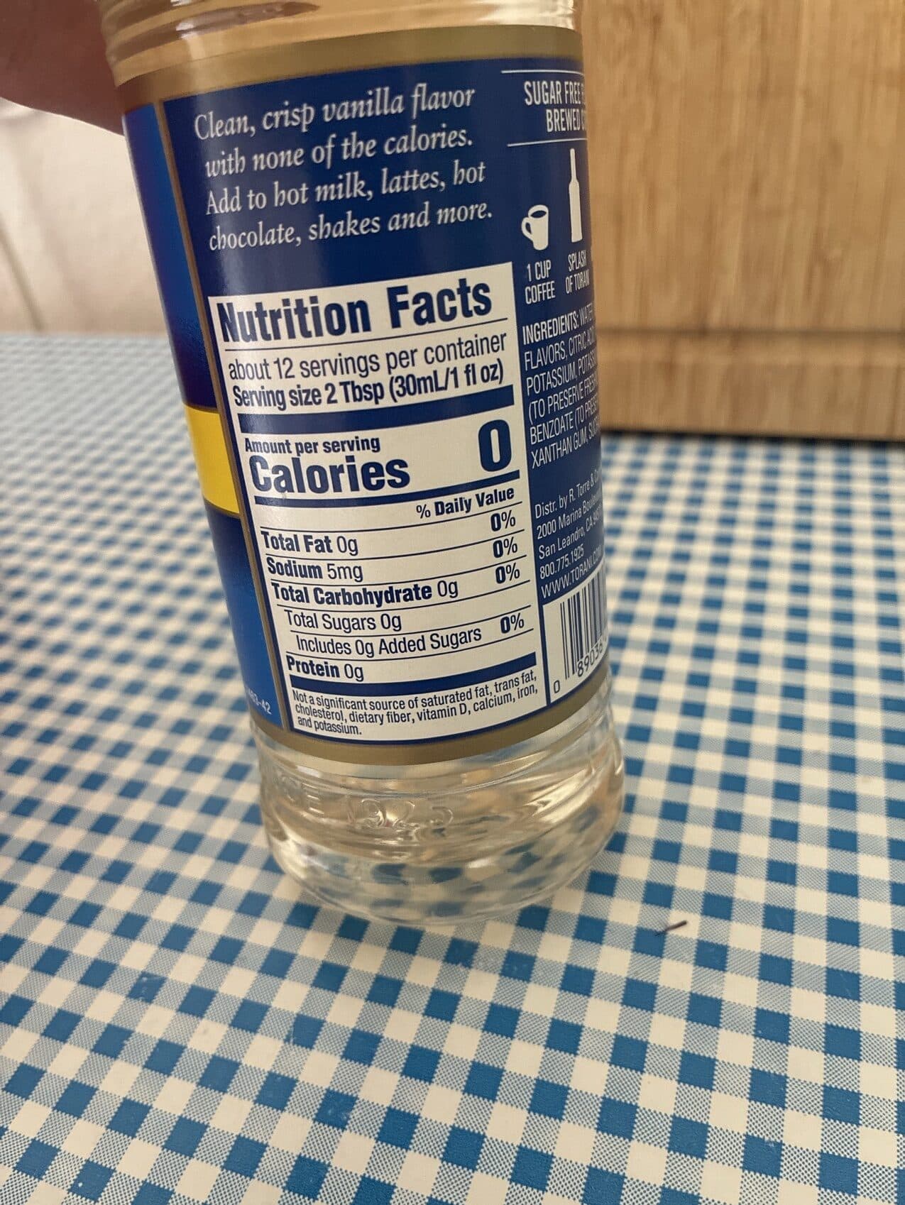 Torani VANILLA SYRUP packshot