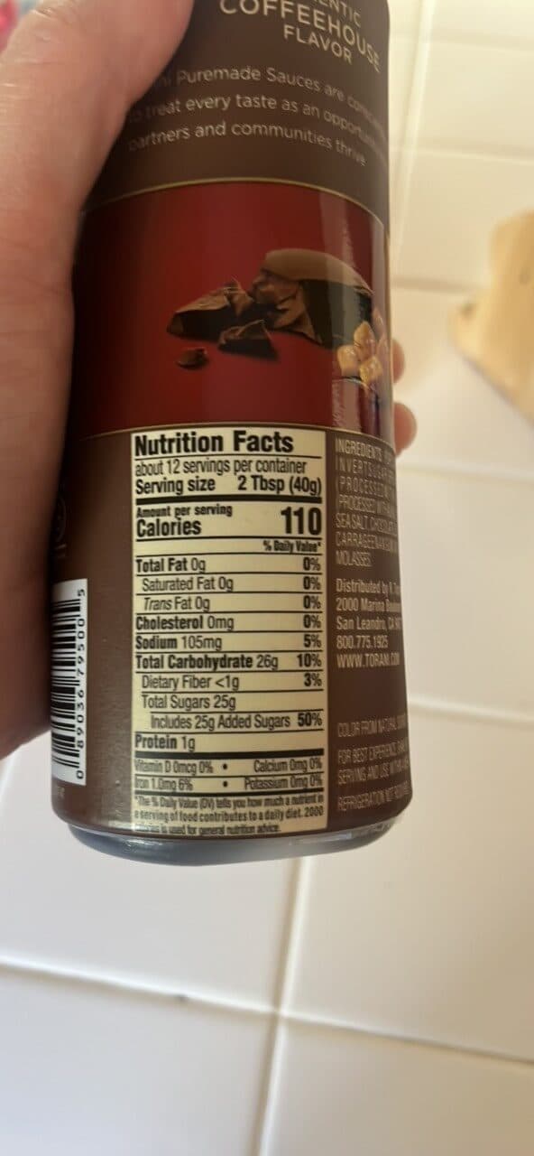 Torani CHOCOLATE CARAMEL FLAVORED SAUCE packshot