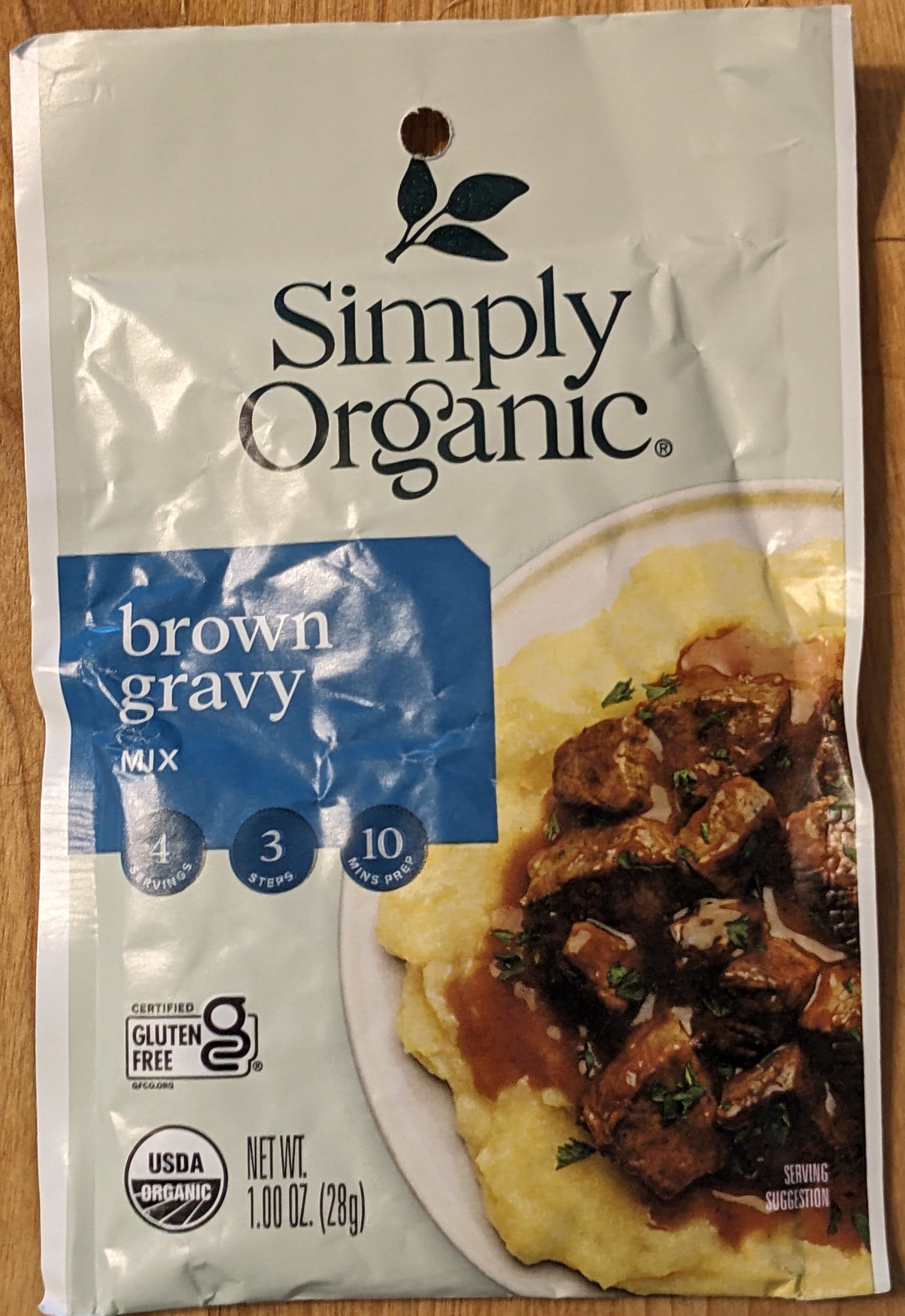 Simply Organic Brown Gravy Mix packshot