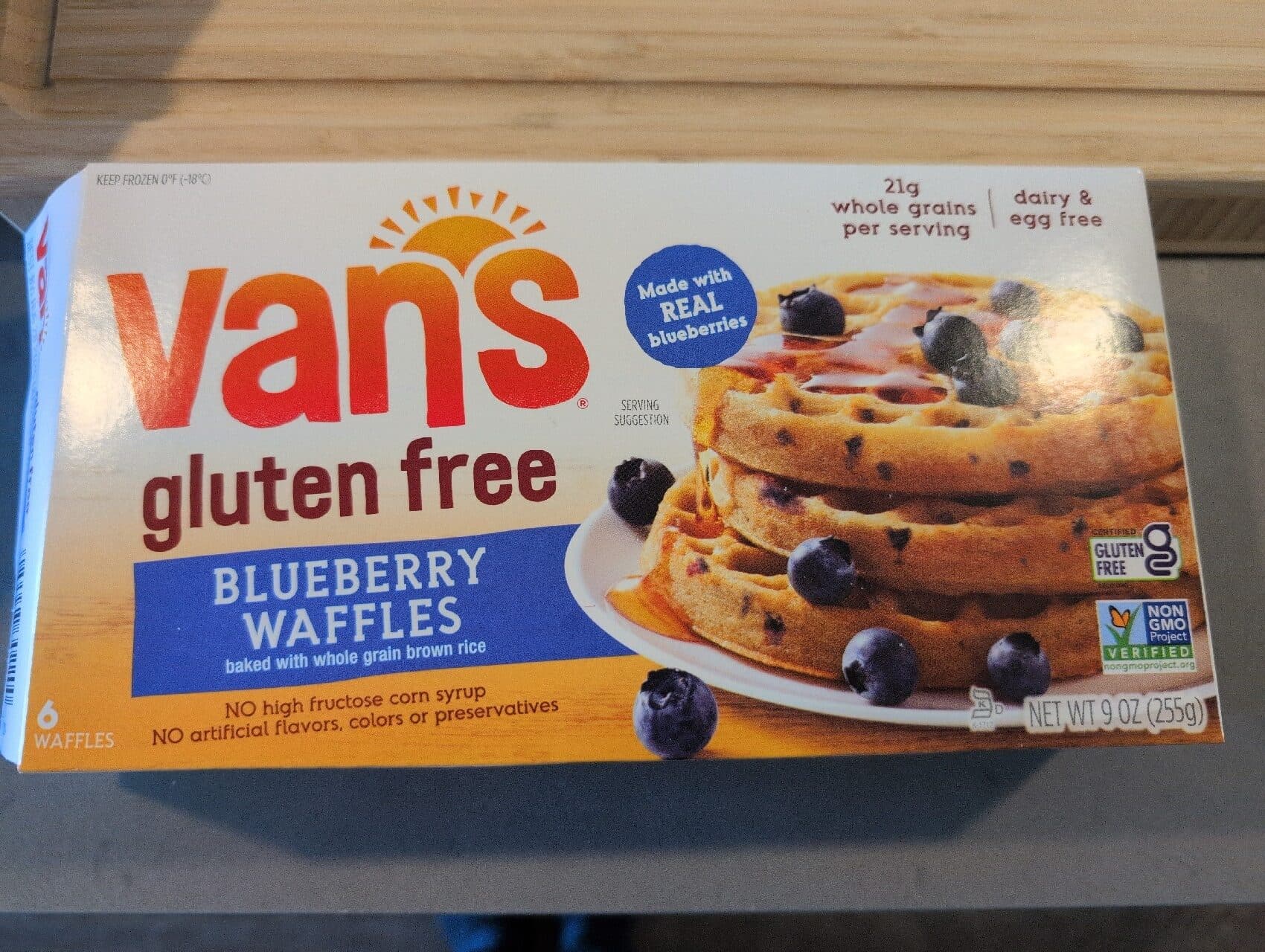Van's BLUEBERRY WAFFLES packshot