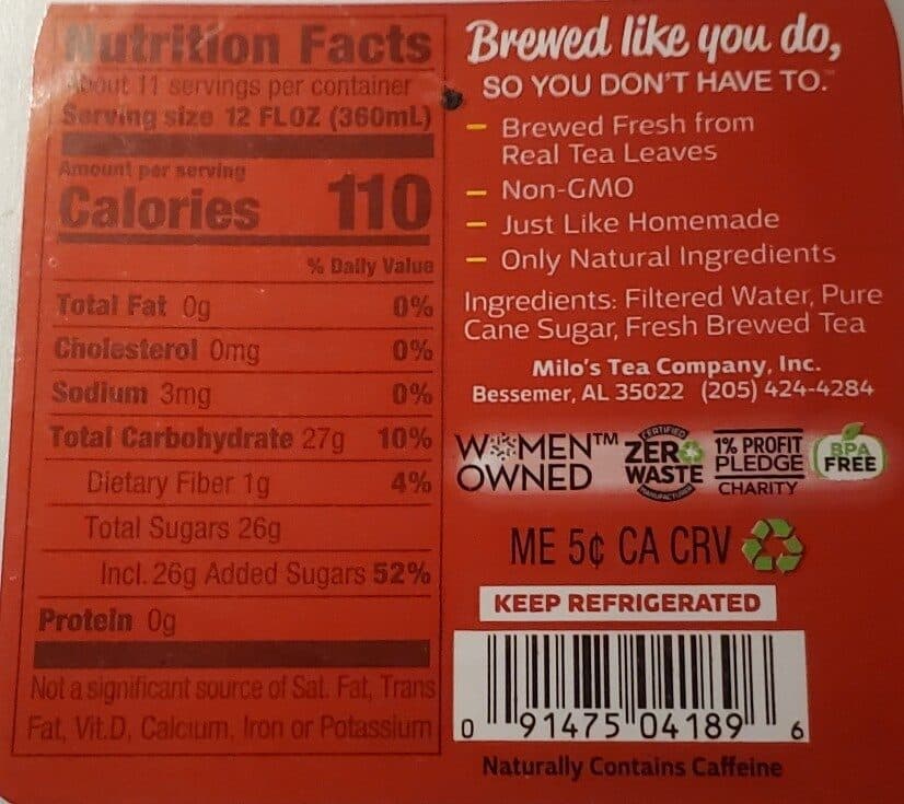 MILO'S Famous Sweet Tea packshot