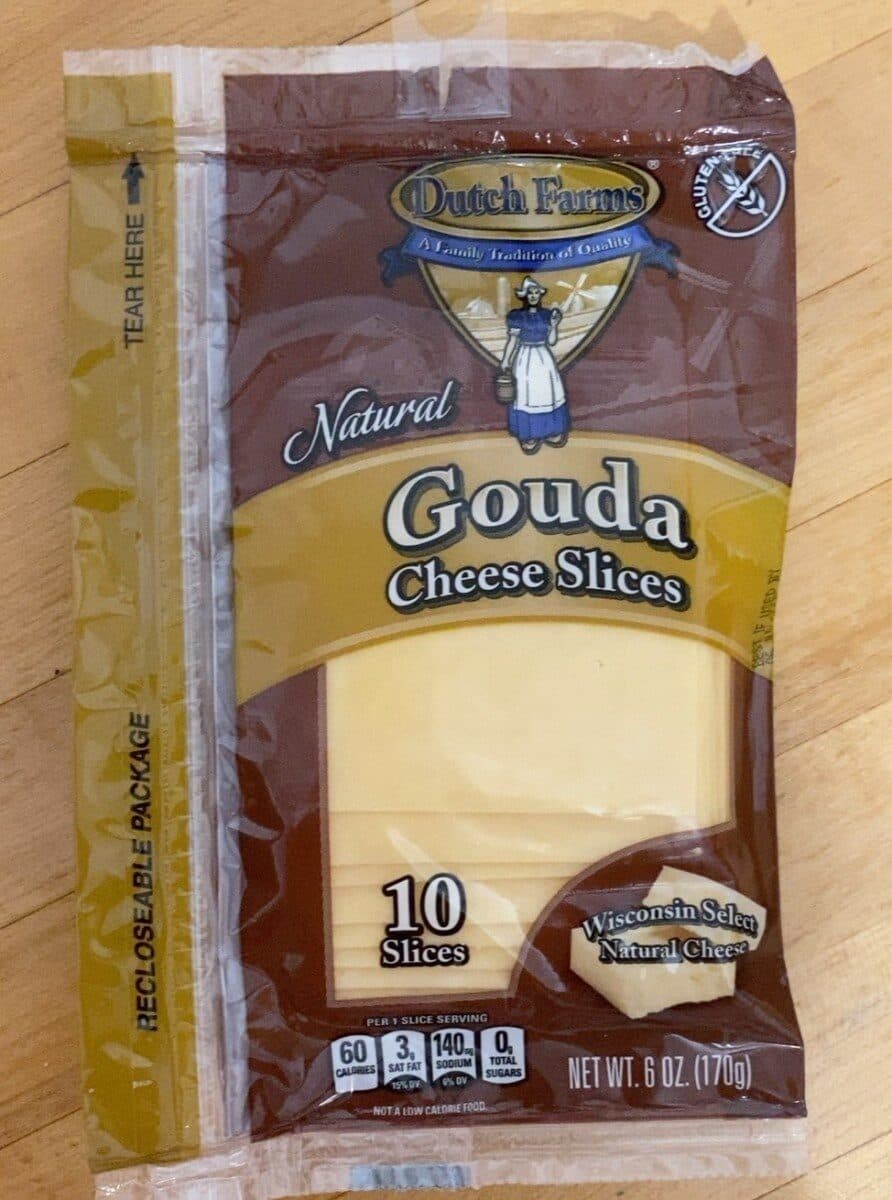 Dutch Farms Natural Gouda Cheese Slices packshot
