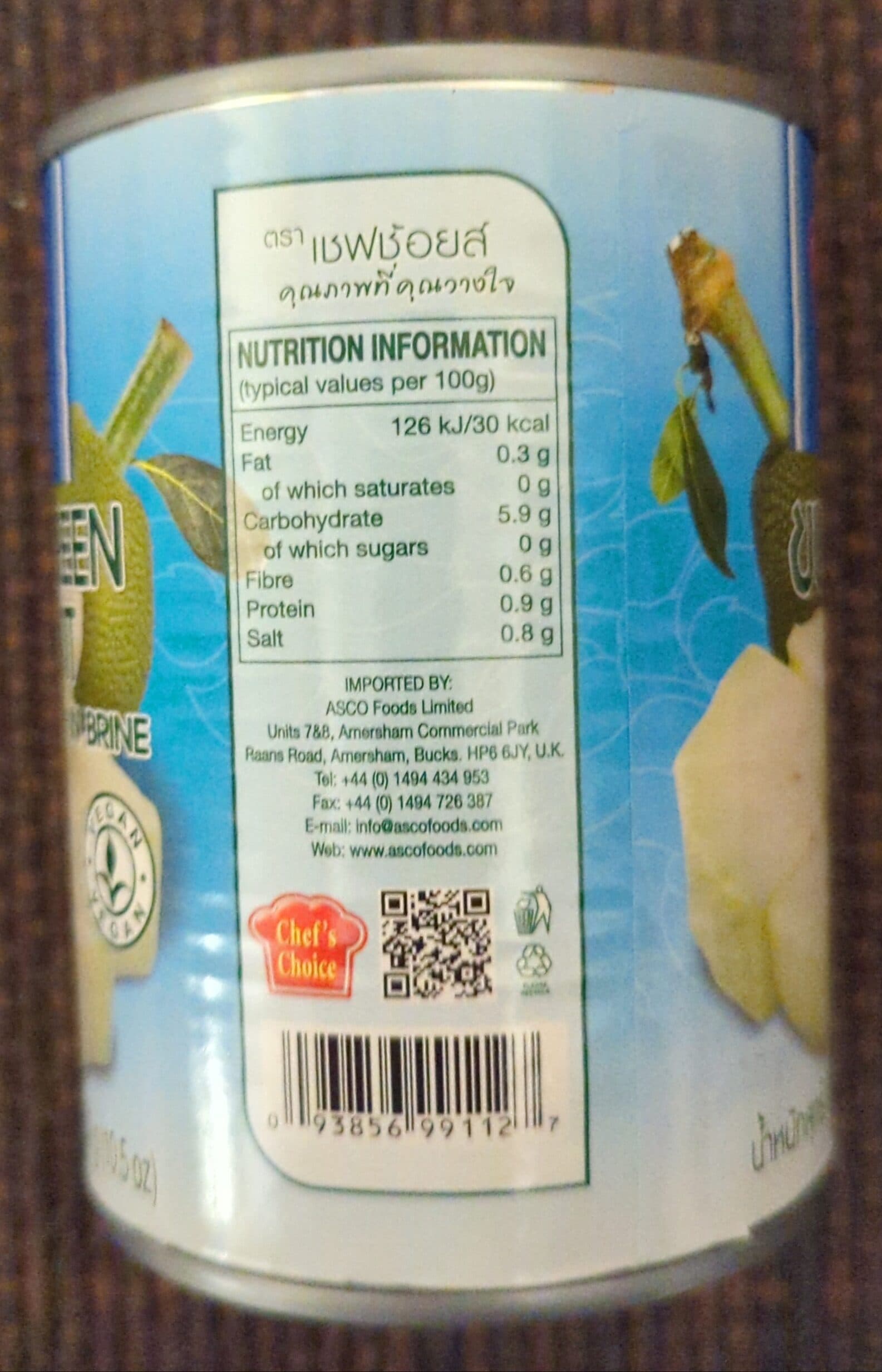 Chef's Choice Foods Manufacturer Co. Ltd. Chef's Choice, Young Green Jackfruit In Brine packshot