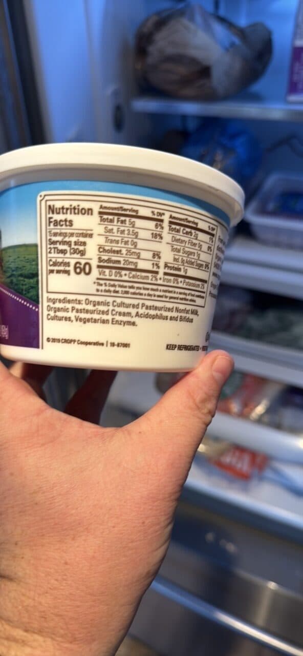 Organic Valley Sour Cream Rich & Creamy packshot