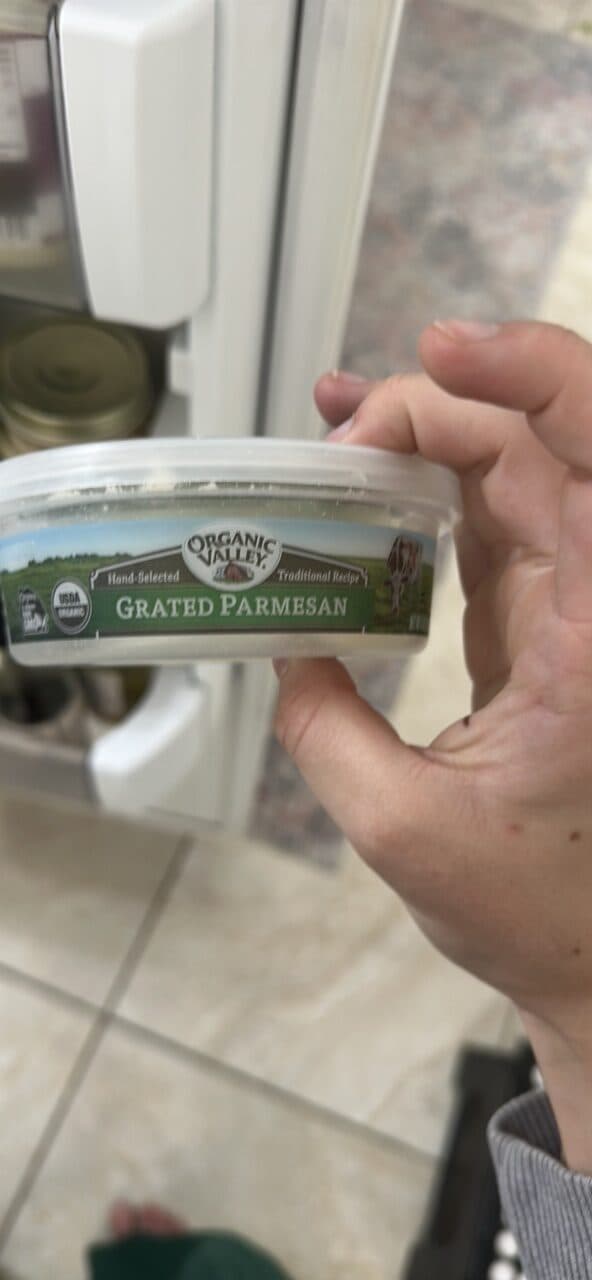 Organic Valley Parmesan Cheese Grated from the Block packshot