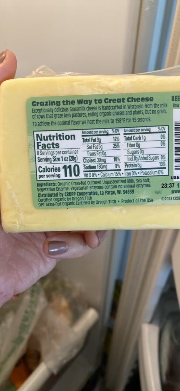 Organic Valley Raw Sharp Cheddar Cheese packshot