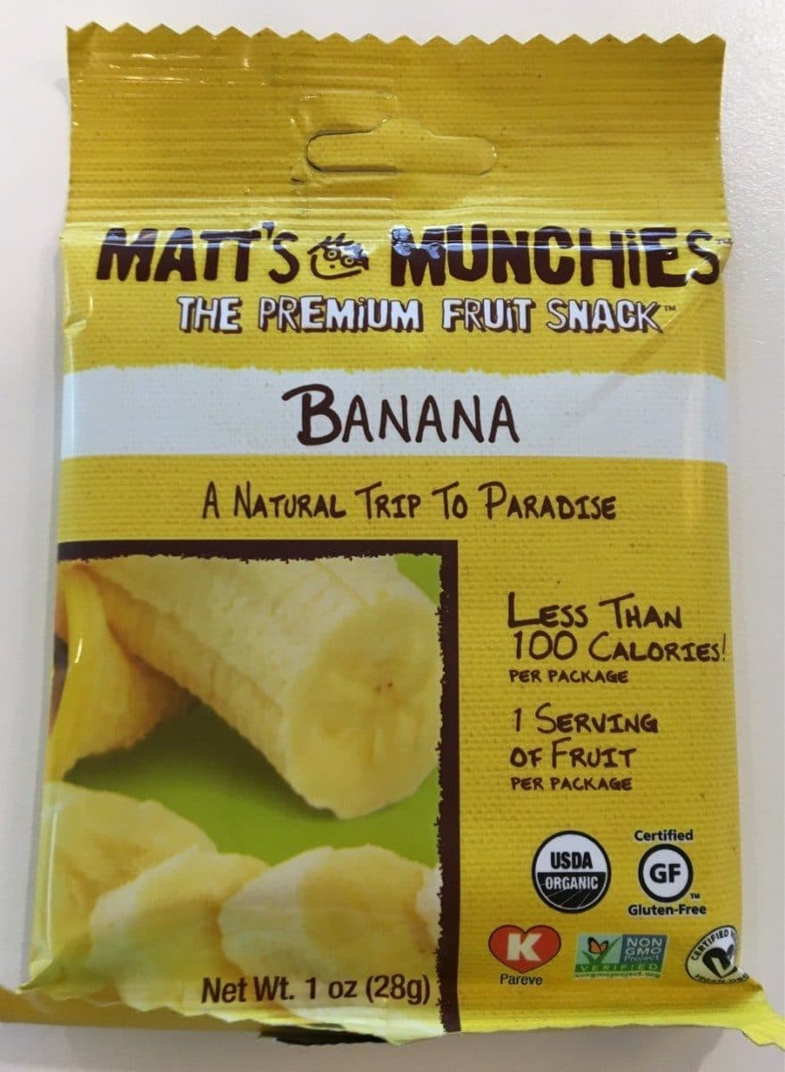 Open Food Facts Matt's munchies, banana fruit snack packshot