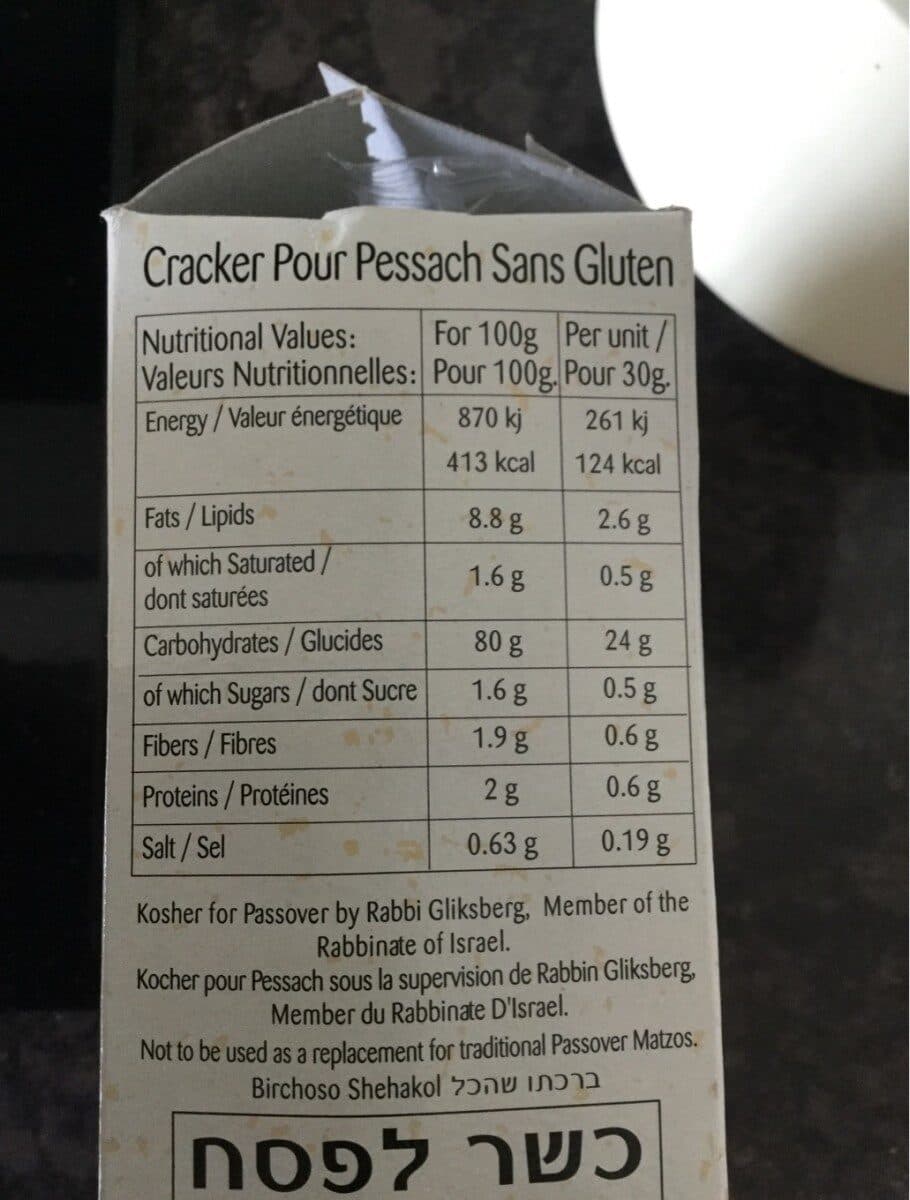 Open Food Facts Gluten free Matzo packshot