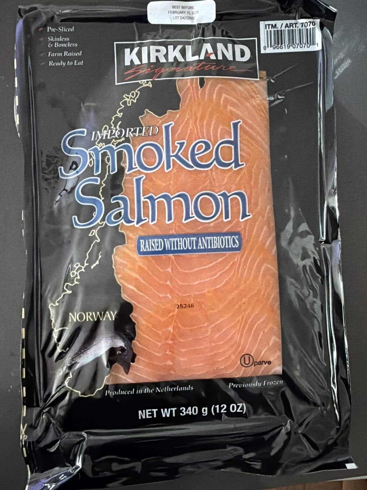 Kirkland Smoked salmon packshot