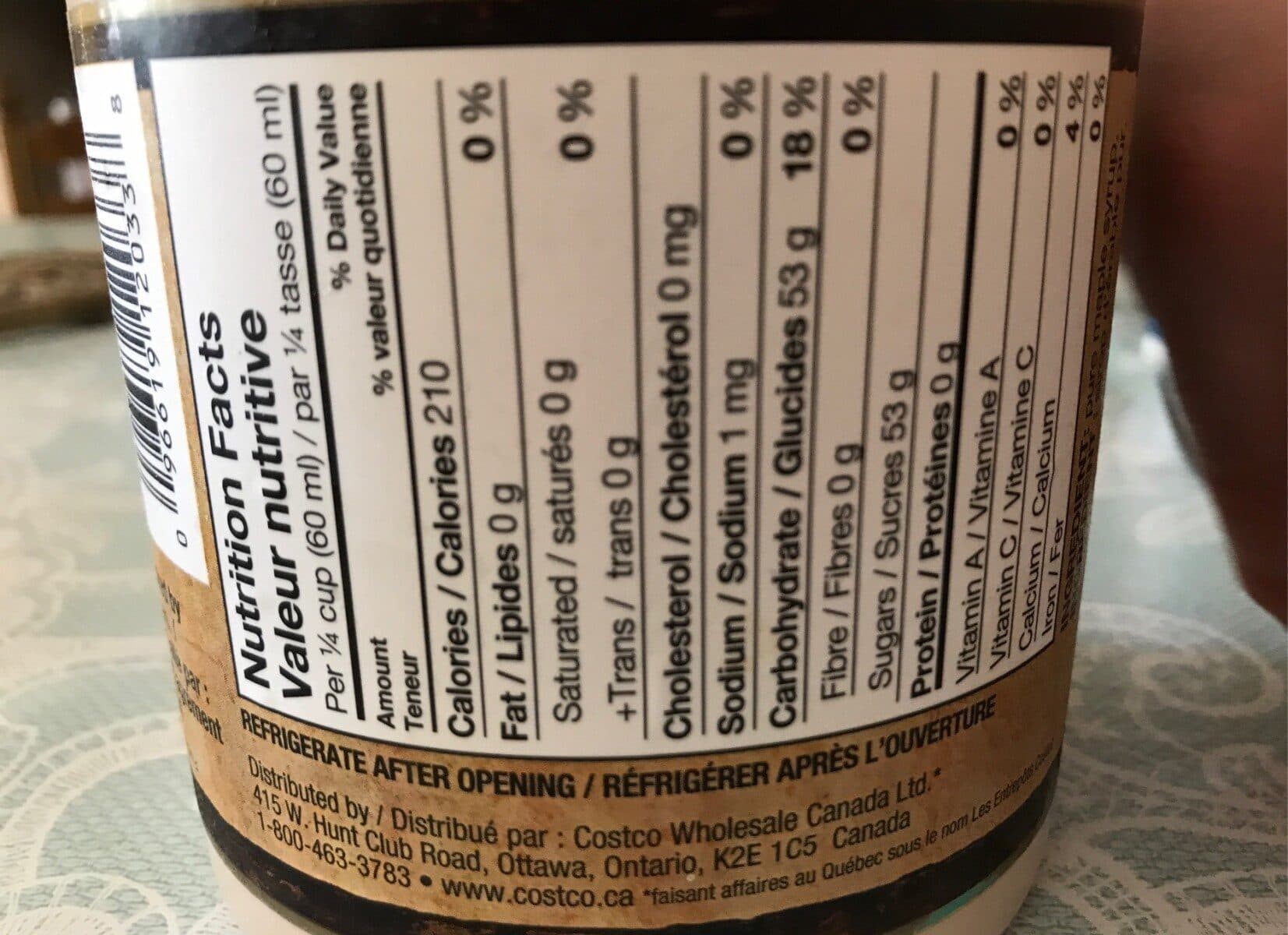 Kirkland Signature Canada no1 Light Maple Syrup packshot