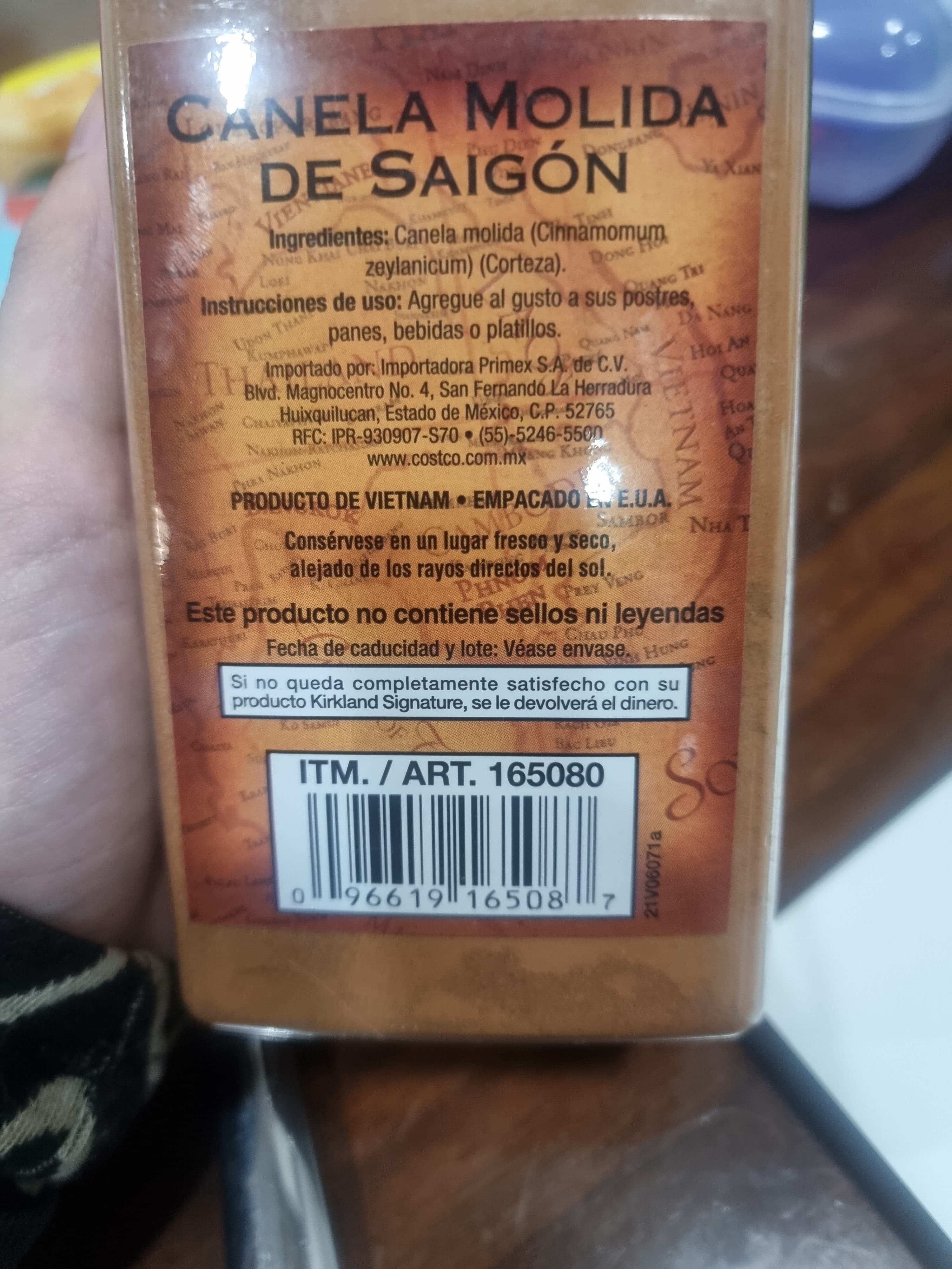 Kirkland Signature Canela Molida packshot
