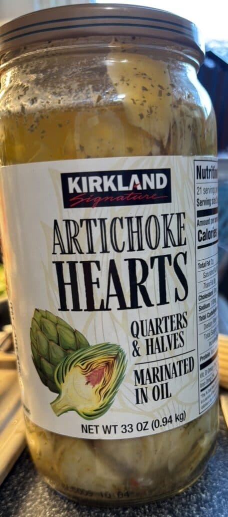 KIRKLAND Signature ARTICHOKE HEARTS Quarters & Halves Marinated in Oil packshot