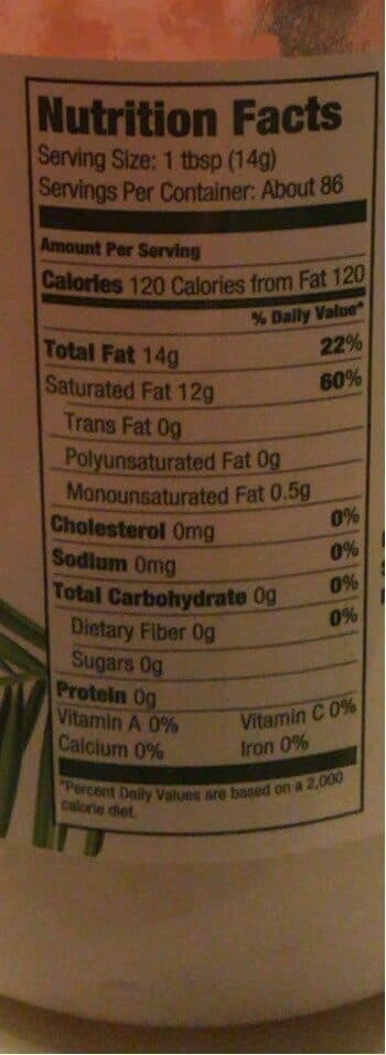 Kirkland Signature Organic coconut oil cold pressed unrefined packshot