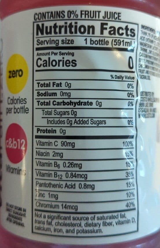 KIRKLAND signature dragon fruit flavored with other natural flavors vitamin-enhanced water beverage packshot