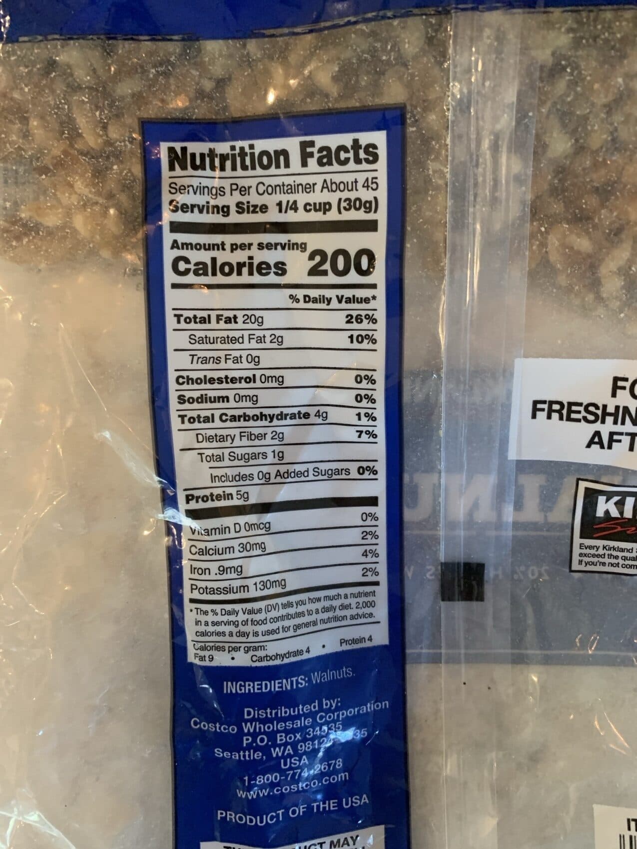 Kirkland Signature Walnuts packshot