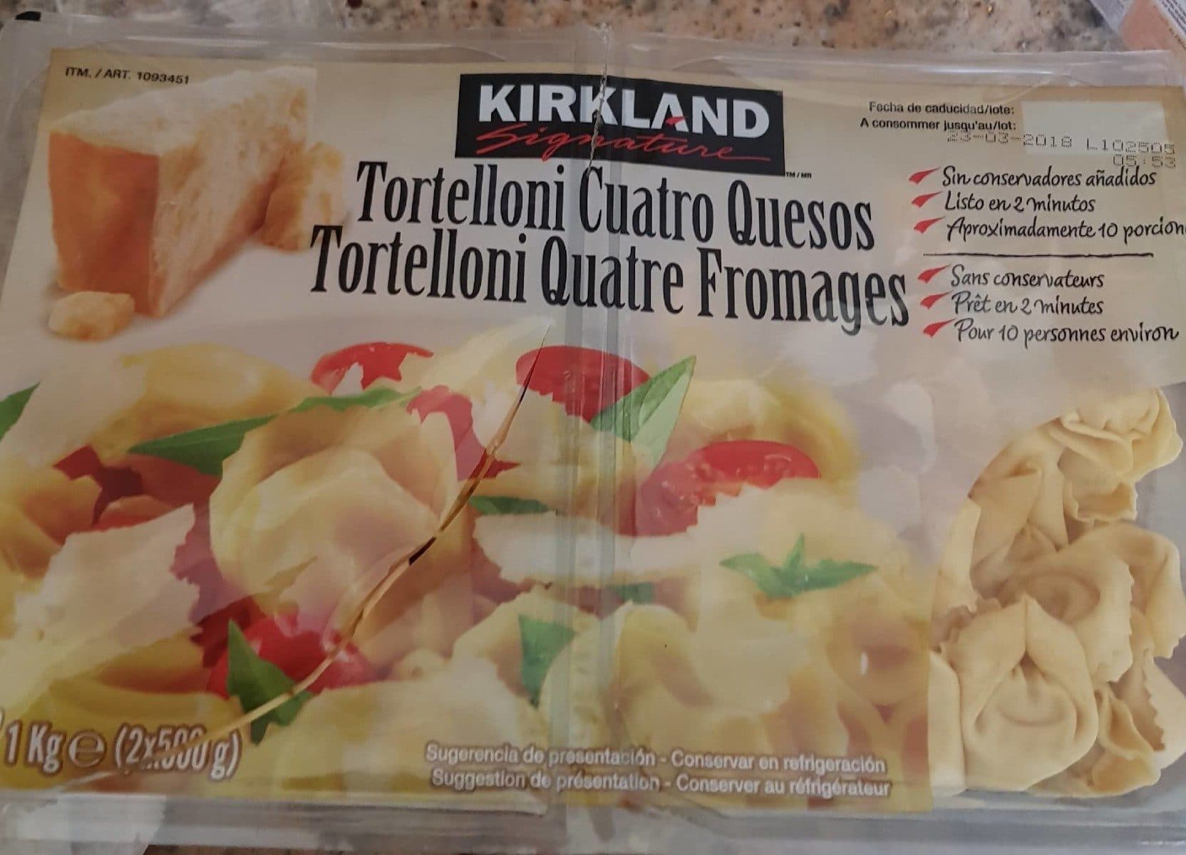 Kirkland signature Tortelloni cuatro quesos packshot