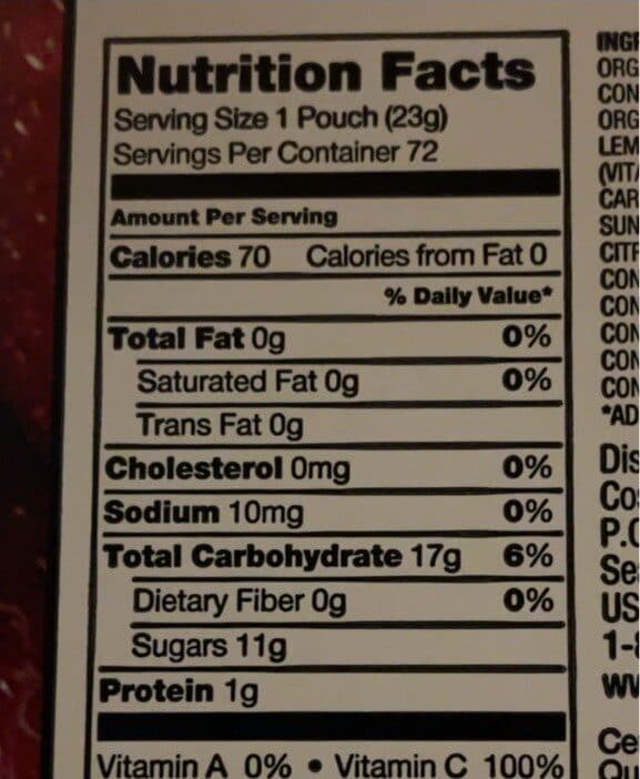 Kirkland Organic fruit snack packshot