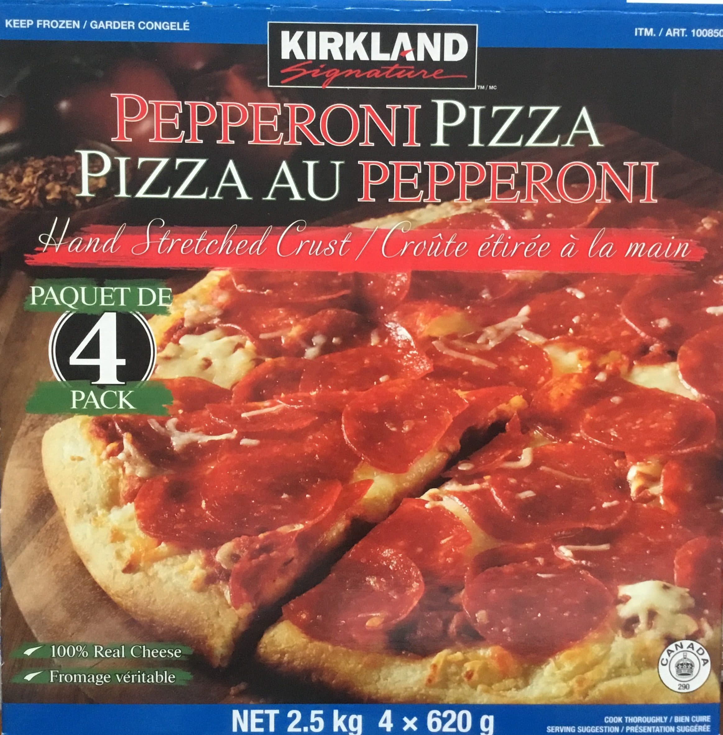 Kirkland Signature Pizza au pepperoni packshot