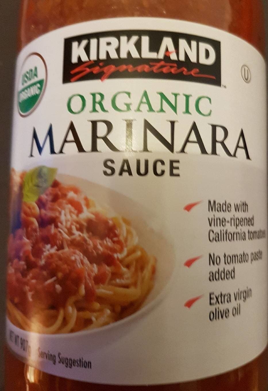Kirkland signature Organic Marinara sauce packshot