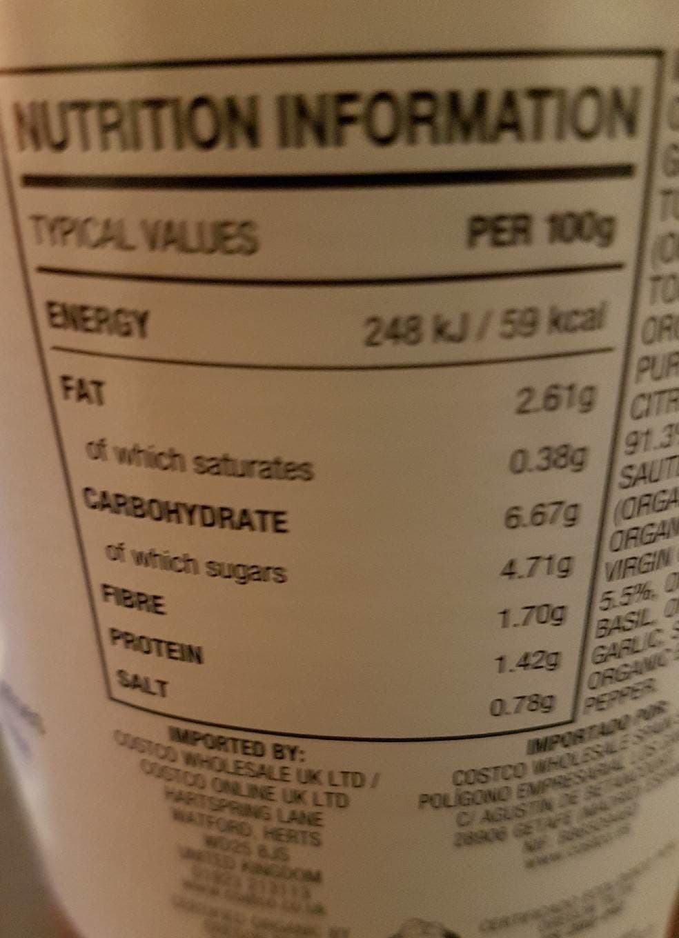 Kirkland signature Organic Marinara sauce packshot
