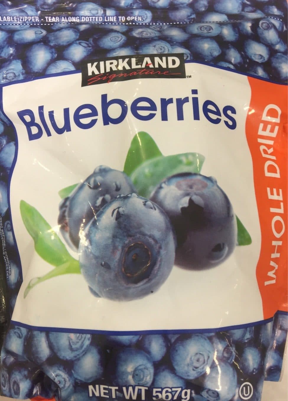 Kirkland Blueberries Whole Dried packshot