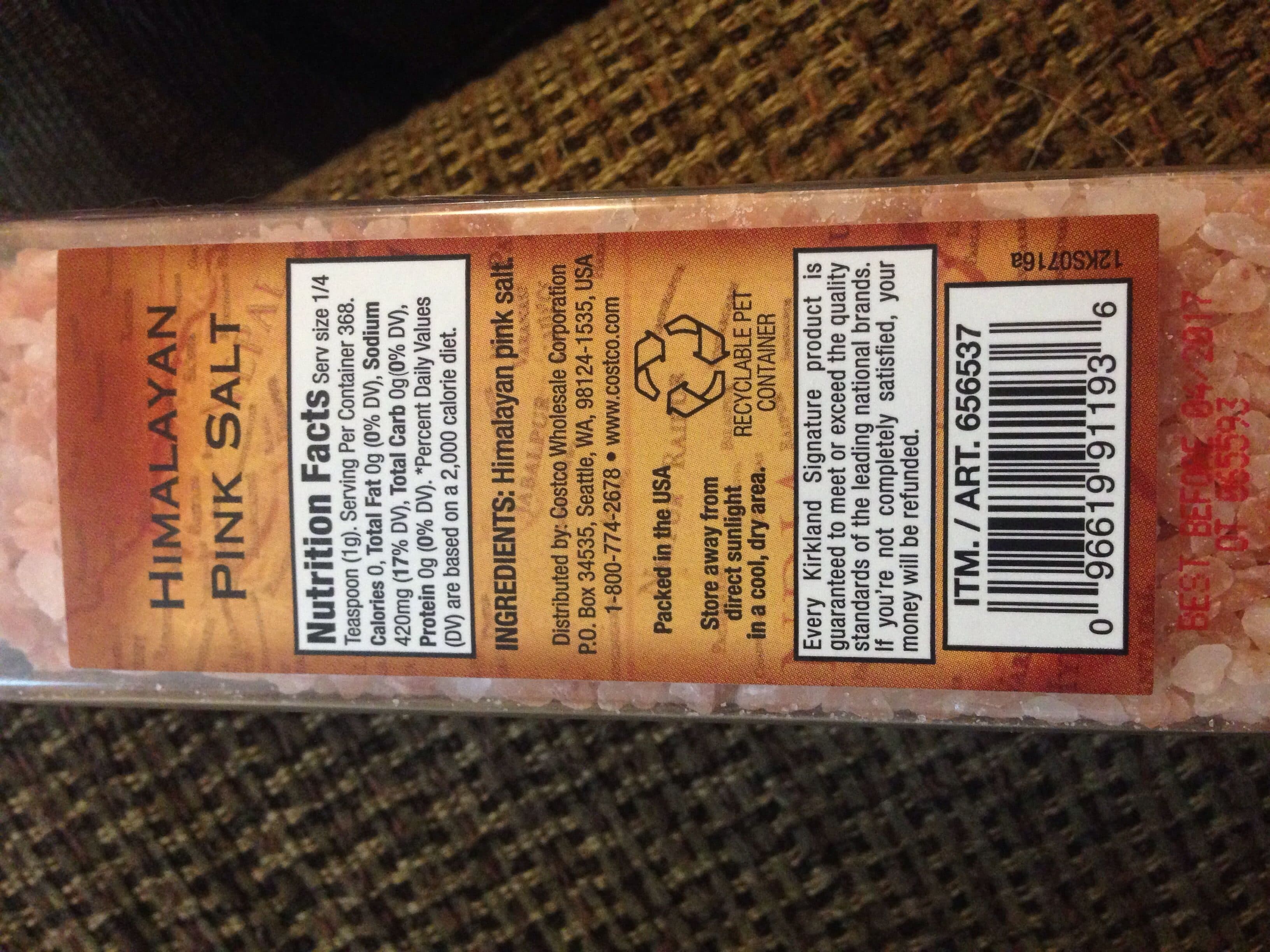 Costco Sel rose de l’Himalaya packshot