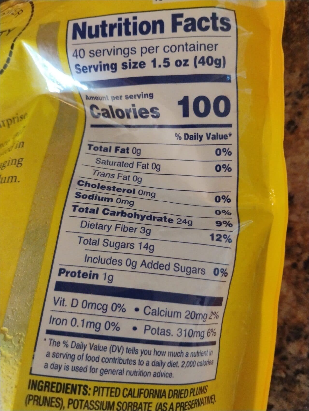 Kirkland Signature Dried Plums packshot