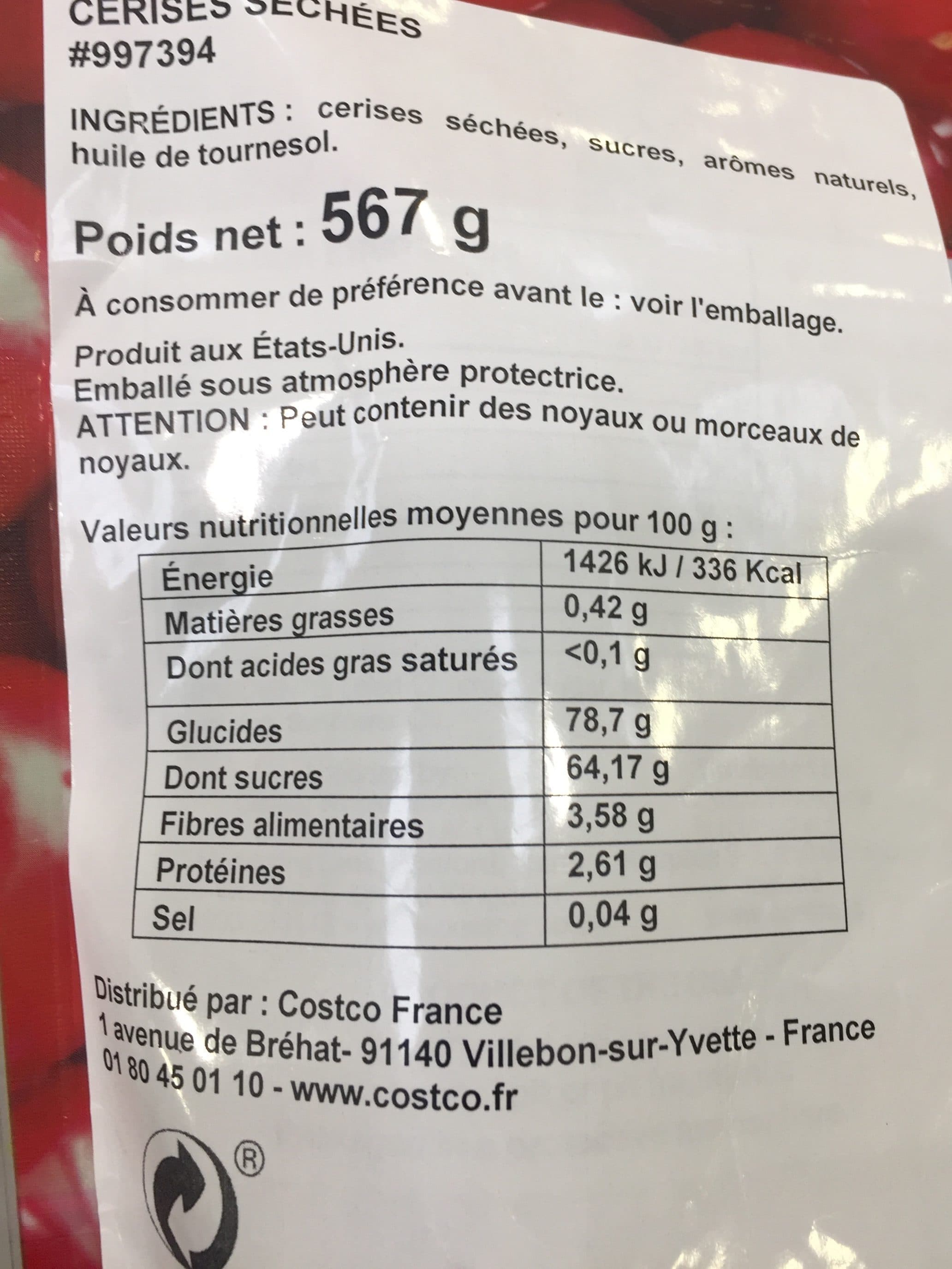 Kirkland Tart montmorency cherries packshot