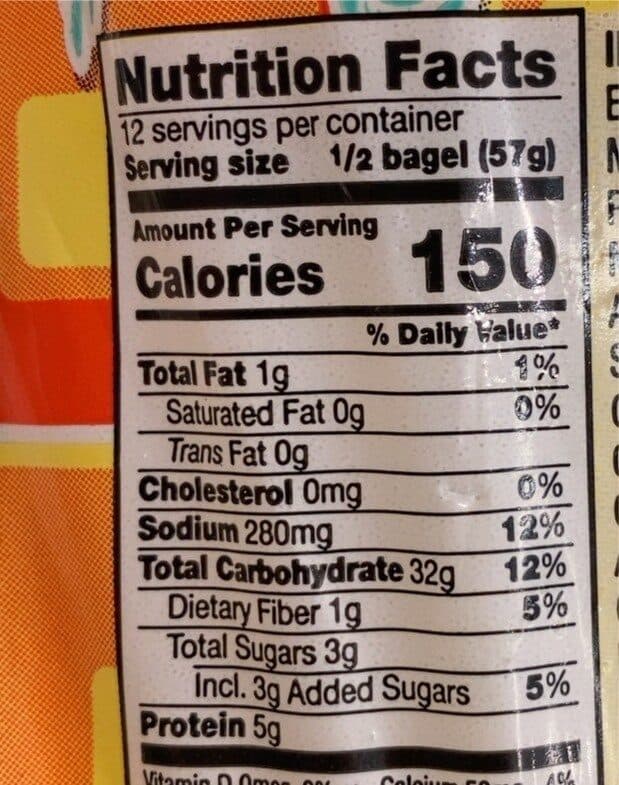 Open Food Facts Ny plain bagels packshot