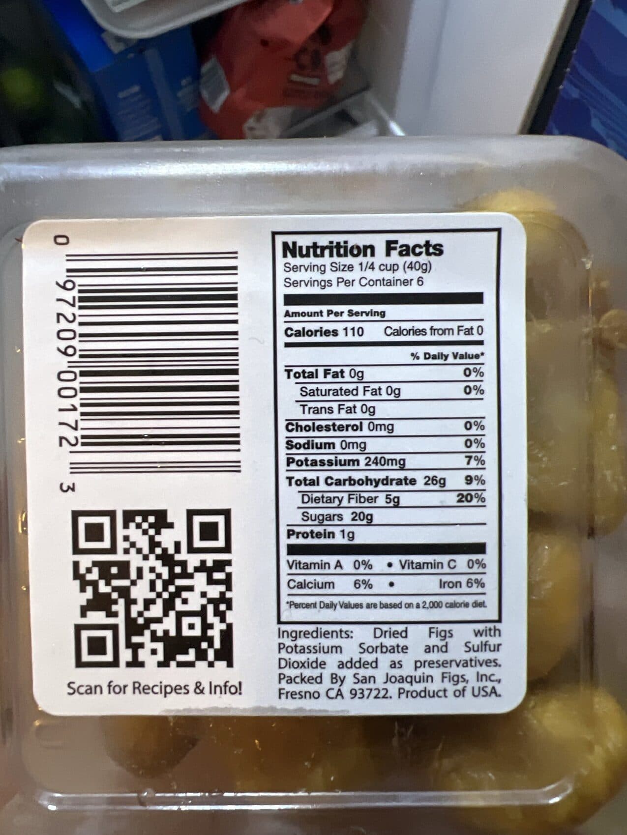 San Joaquin Figs Incorporated Nutra Fig, Golden California Figs packshot