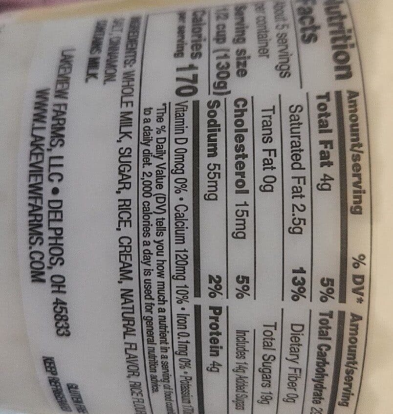 Senor Rico Senor rico, rice pudding packshot