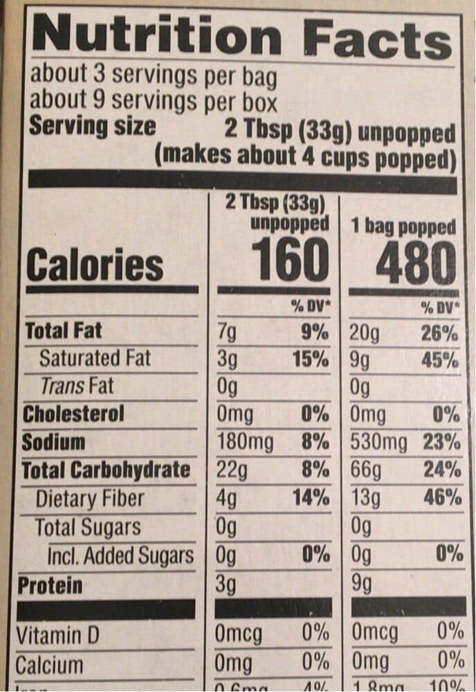 365 Everyday Value Organic microwave popcorn butter flavor packshot