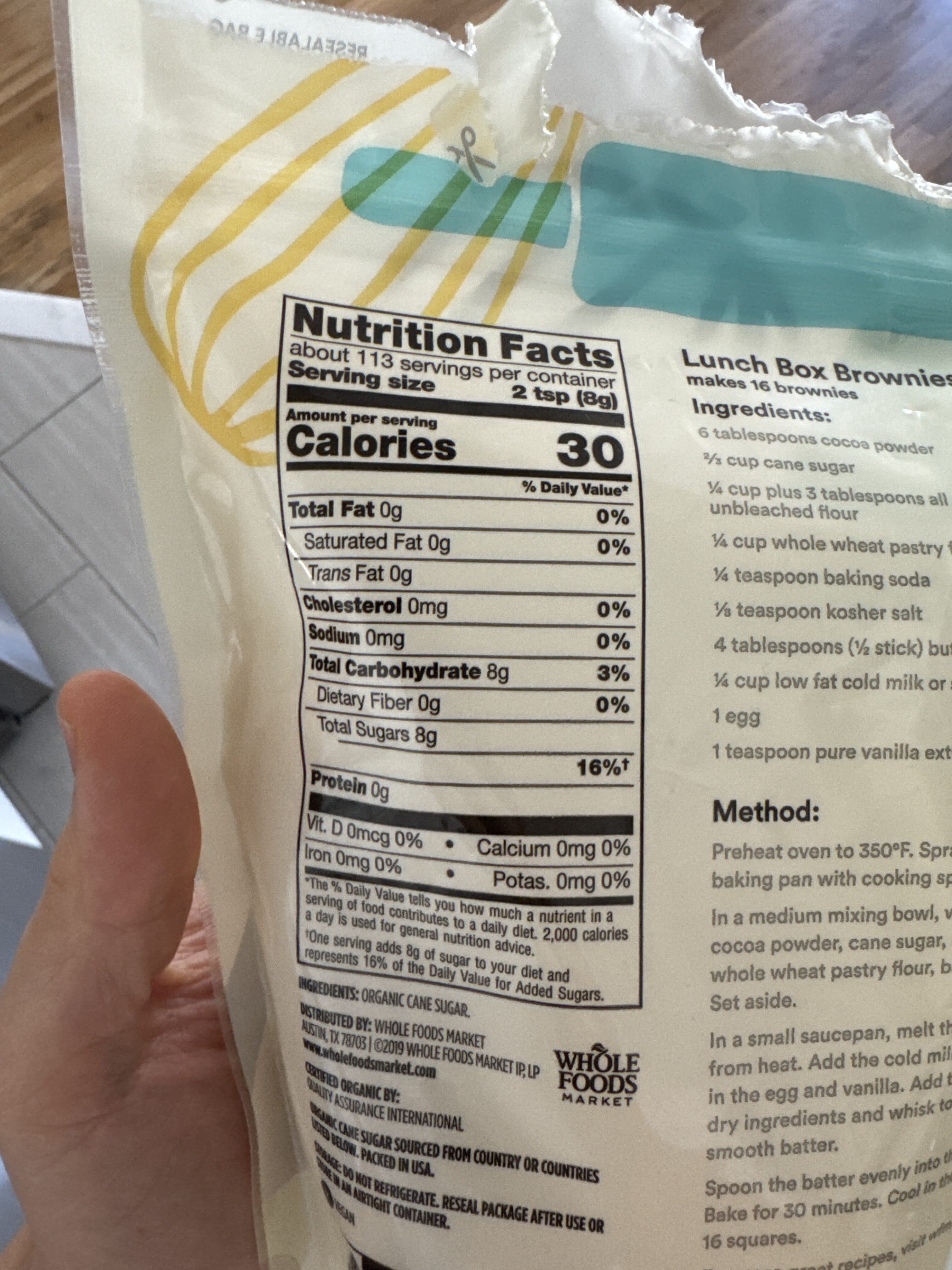 365 WHOLE FOODS MARKET Organic Cane Sugar packshot