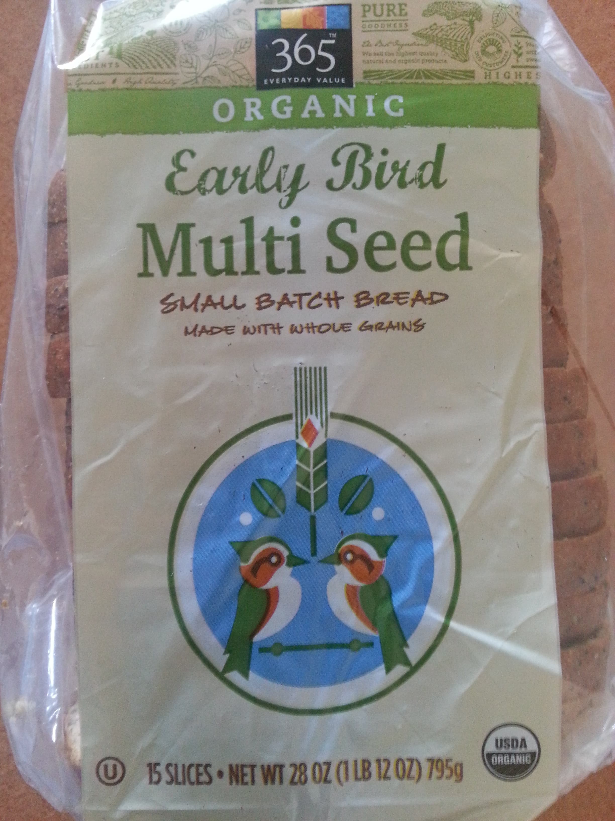 365 Organic early bird multi seed bread slices packshot